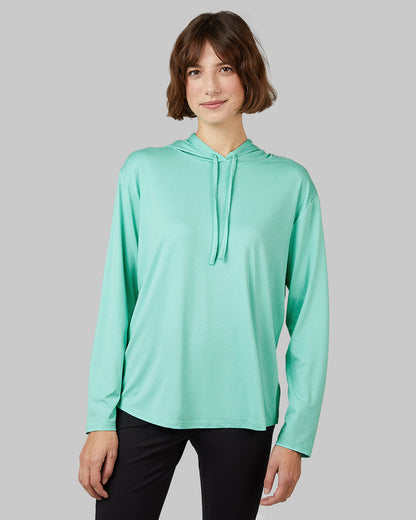 WOMEN'S COOL LONG SLEEVE HOODED T-SHIRT