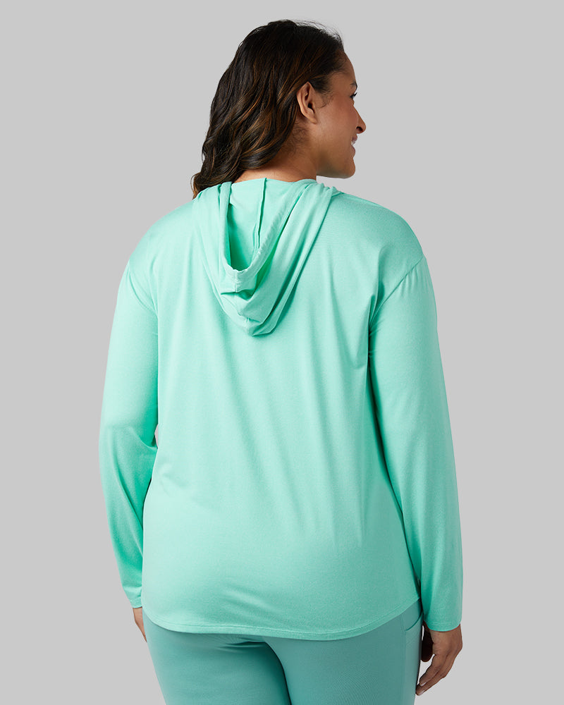 WOMEN'S COOL LONG SLEEVE HOODED T-SHIRT