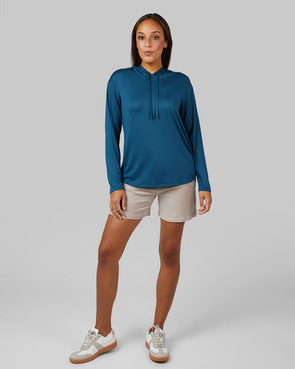 WOMEN'S COOL LONG SLEEVE HOODED T-SHIRT