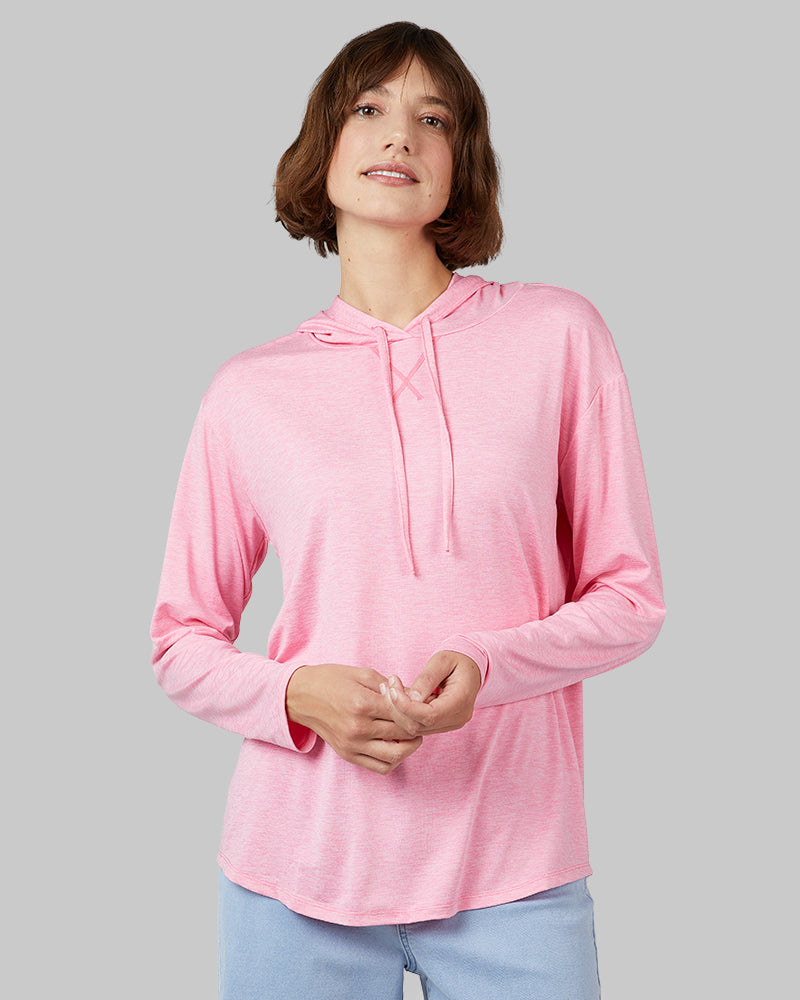 WOMEN'S COOL LONG SLEEVE HOODED T-SHIRT
