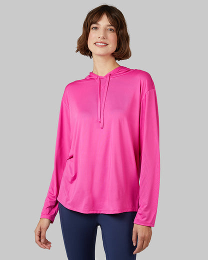 WOMEN'S COOL LONG SLEEVE HOODED T-SHIRT