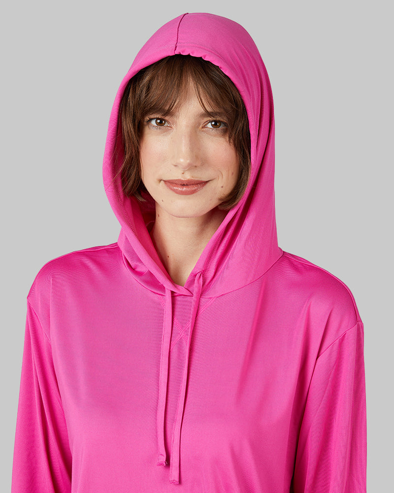 WOMEN'S COOL LONG SLEEVE HOODED T-SHIRT