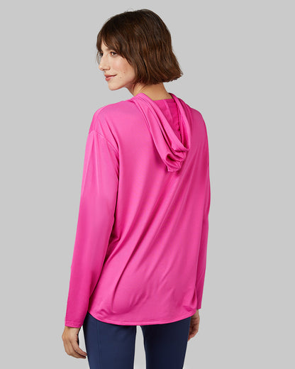 WOMEN'S COOL LONG SLEEVE HOODED T-SHIRT