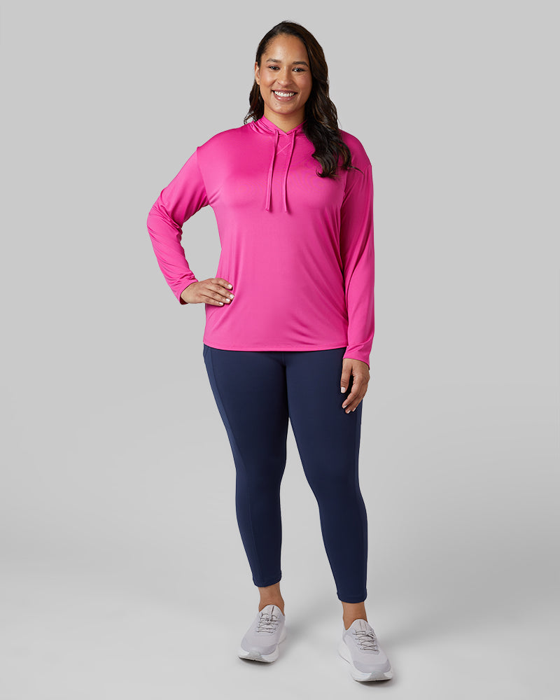 WOMEN'S COOL LONG SLEEVE HOODED T-SHIRT