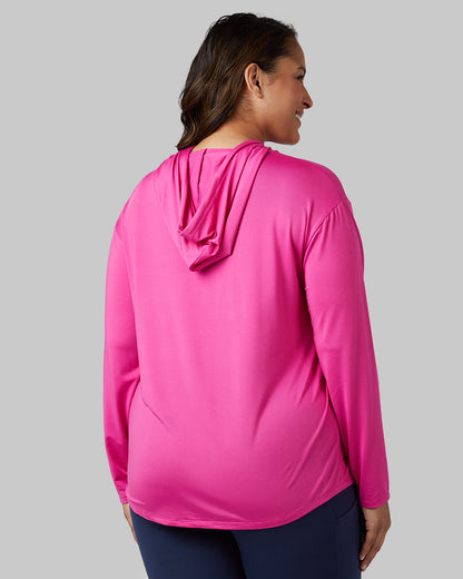 WOMEN'S COOL LONG SLEEVE HOODED T-SHIRT