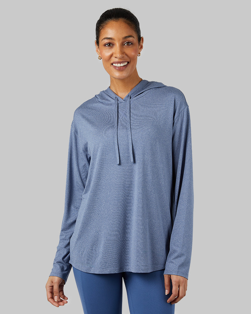 WOMEN'S COOL LONG SLEEVE HOODED T-SHIRT