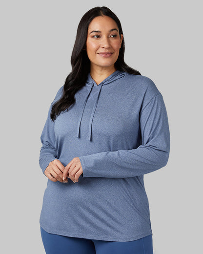 WOMEN'S COOL LONG SLEEVE HOODED T-SHIRT