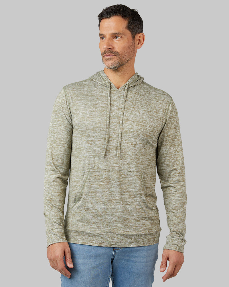 MEN'S COOL LONG SLEEVE HOODED T-SHIRT
