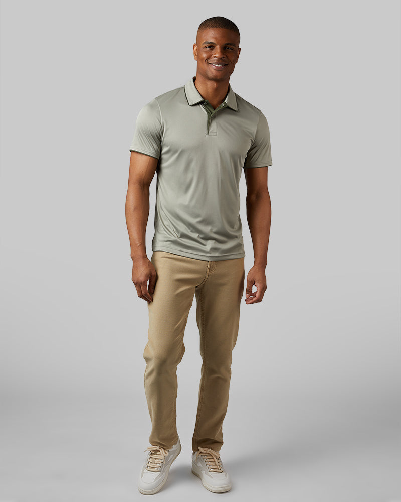 MEN'S STRETCH FLOW TIPPED POLO