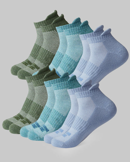 MEN'S 6-PACK COOL COMFORT ANKLE RUNNING SOCKS