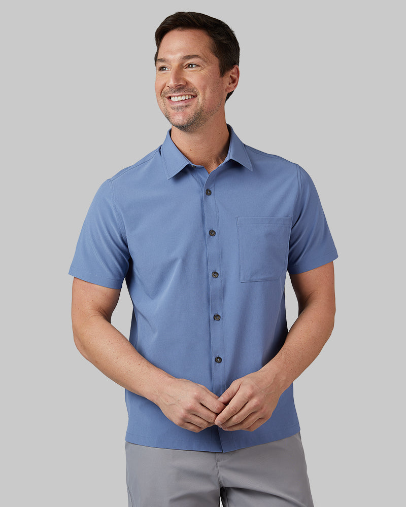 MEN'S CASUAL SHORT SLEEVE DRESS SHIRT