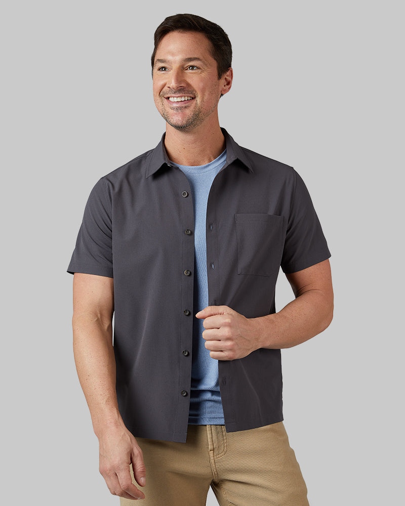 MEN'S CASUAL SHORT SLEEVE DRESS SHIRT