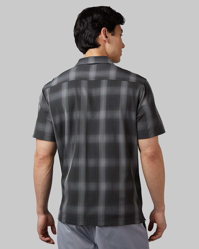 MEN'S CASUAL SHORT SLEEVE PLAID BUTTON-UP