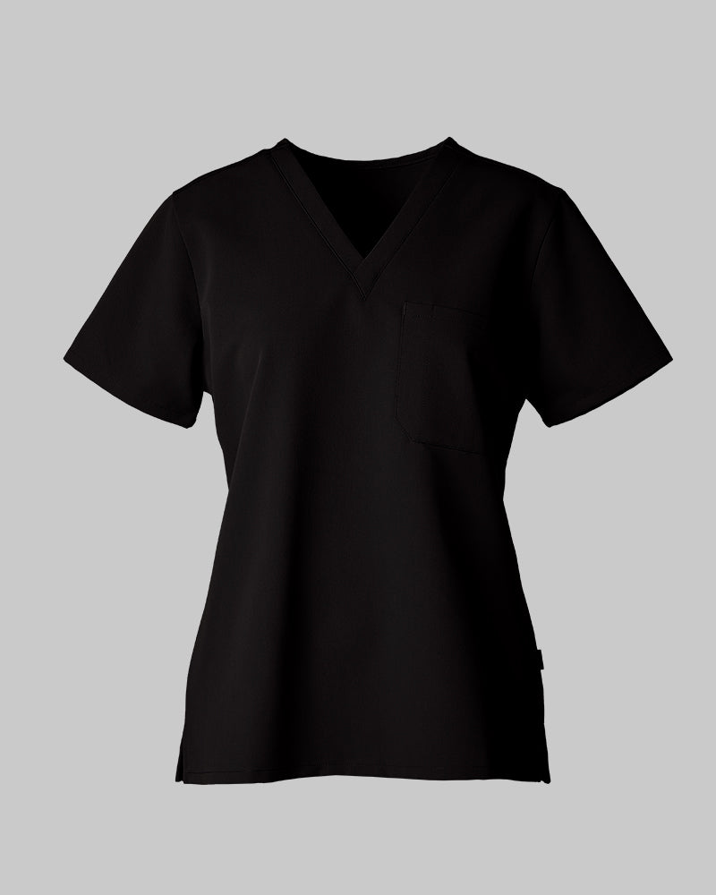 WOMEN'S CHEST POCKET V-NECK SCRUB TOP