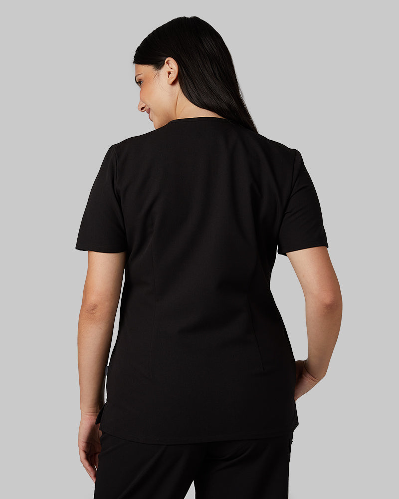 WOMEN'S CHEST POCKET V-NECK SCRUB TOP