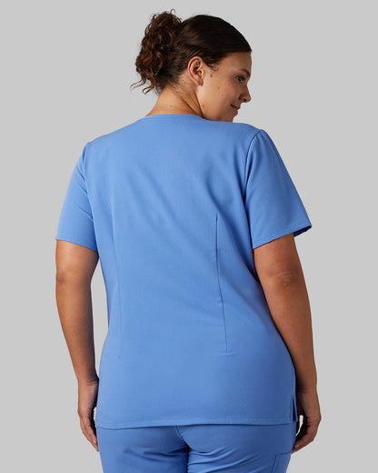 WOMEN'S CHEST POCKET V-NECK SCRUB TOP