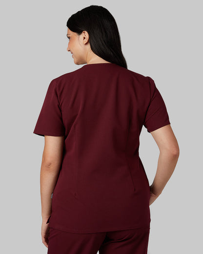 WOMEN'S CHEST POCKET V-NECK SCRUB TOP
