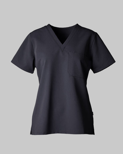 WOMEN'S CHEST POCKET V-NECK SCRUB TOP