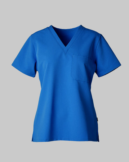 WOMEN'S CHEST POCKET V-NECK SCRUB TOP