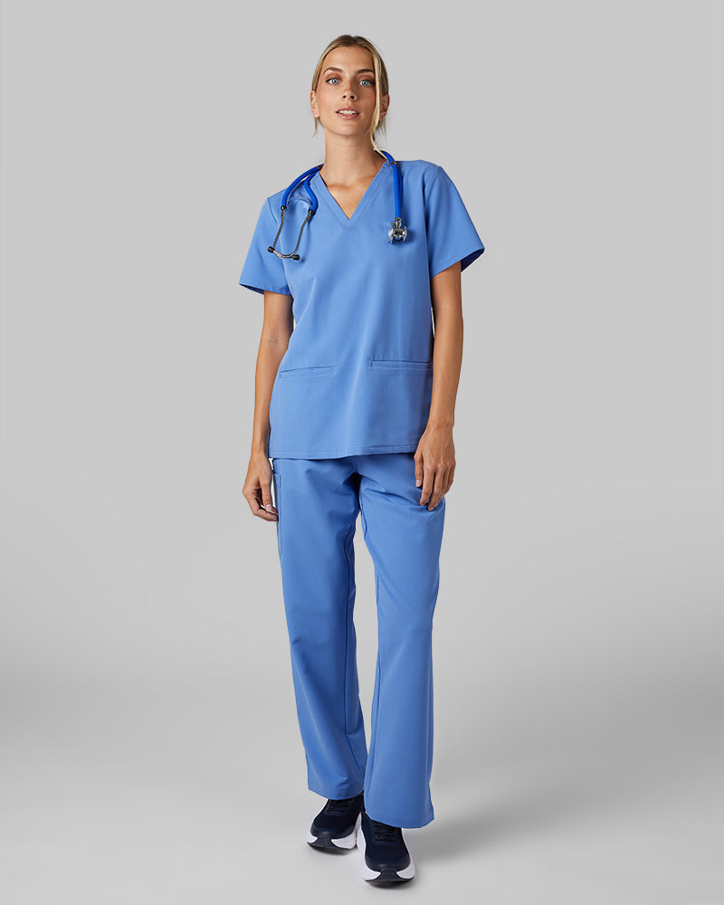 WOMEN'S 2-POCKET V-NECK SCRUB TOP