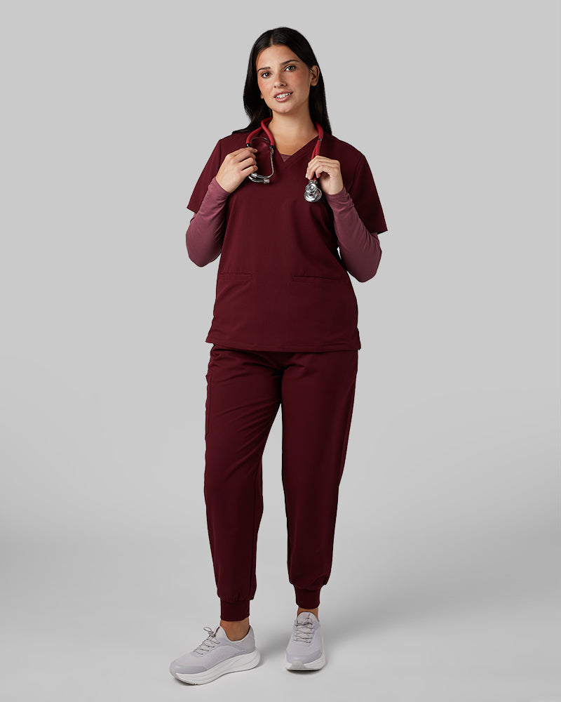 WOMEN'S 2-POCKET V-NECK SCRUB TOP