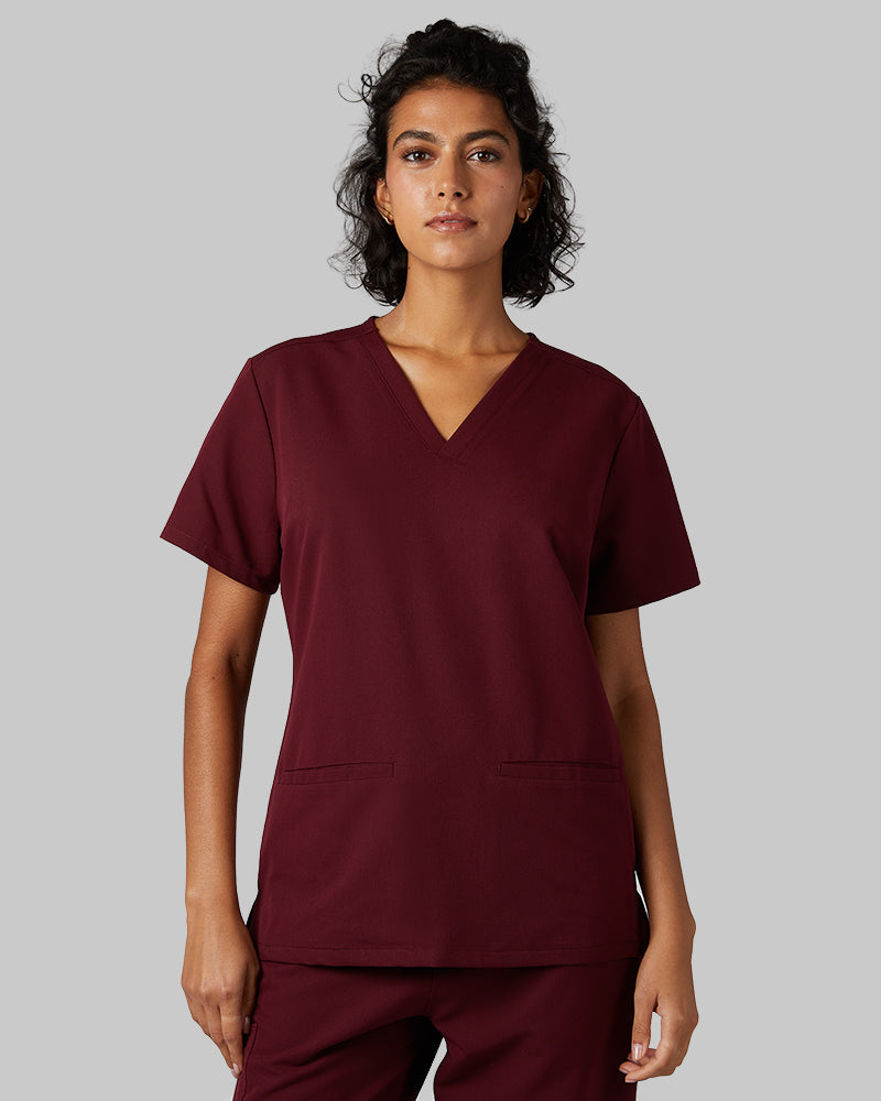 WOMEN'S 2-POCKET V-NECK SCRUB TOP