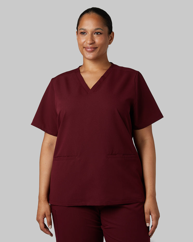 WOMEN'S 2-POCKET V-NECK SCRUB TOP