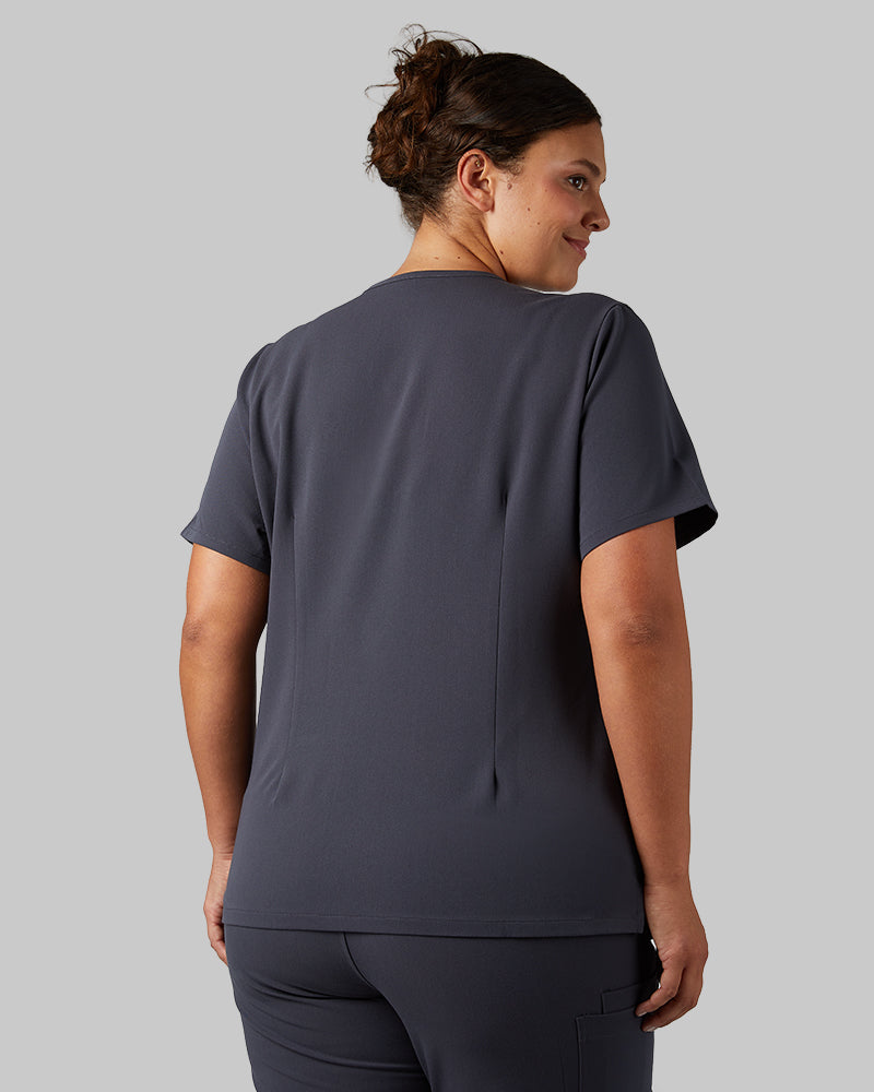 WOMEN'S 2-POCKET V-NECK SCRUB TOP