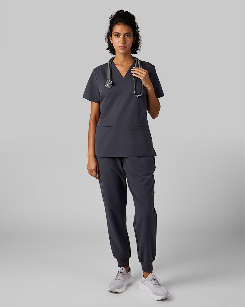 WOMEN'S 2-POCKET V-NECK SCRUB TOP
