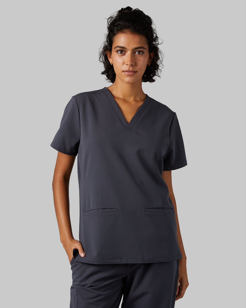 WOMEN'S 2-POCKET V-NECK SCRUB TOP