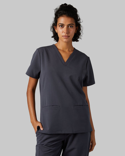 WOMEN'S 2-POCKET V-NECK SCRUB TOP