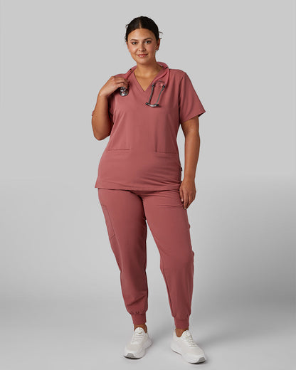 WOMEN'S 2-POCKET V-NECK SCRUB TOP