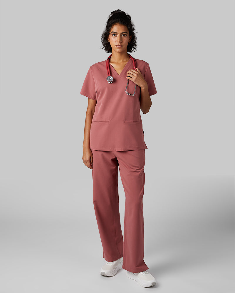 WOMEN'S 2-POCKET V-NECK SCRUB TOP