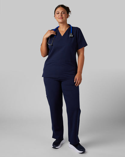 WOMEN'S 2-POCKET V-NECK SCRUB TOP
