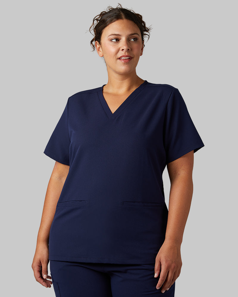 WOMEN'S 2-POCKET V-NECK SCRUB TOP