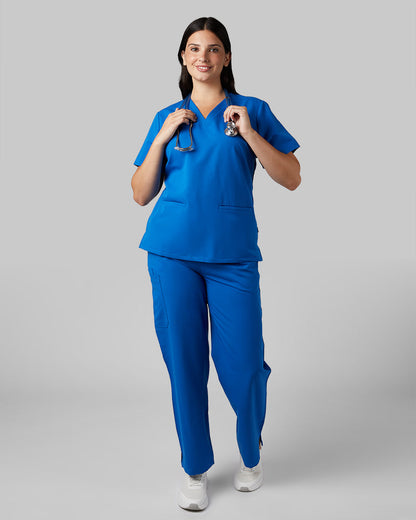 WOMEN'S 2-POCKET V-NECK SCRUB TOP