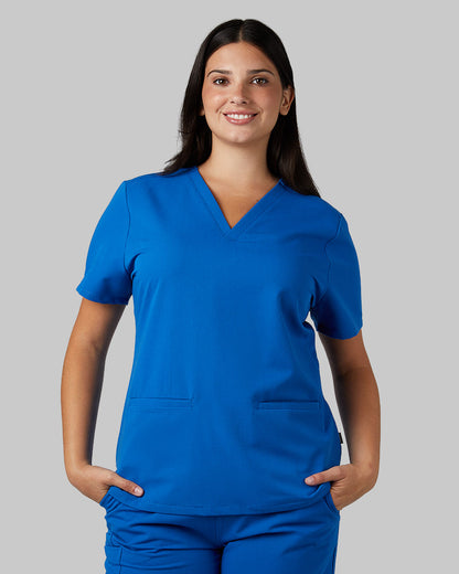 WOMEN'S 2-POCKET V-NECK SCRUB TOP