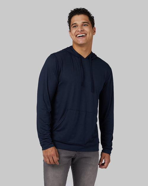 MEN'S COOL LONG SLEEVE HOODED T-SHIRT