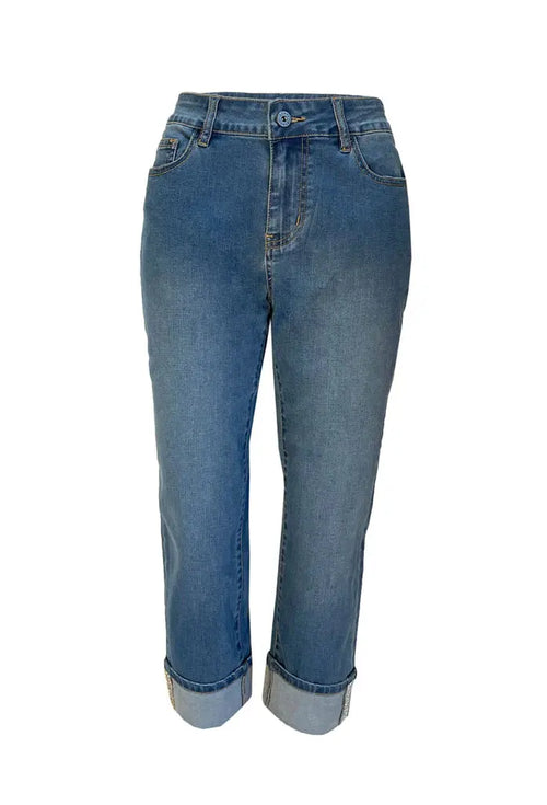 Ethyl Detail Denim Capri - Charmaine