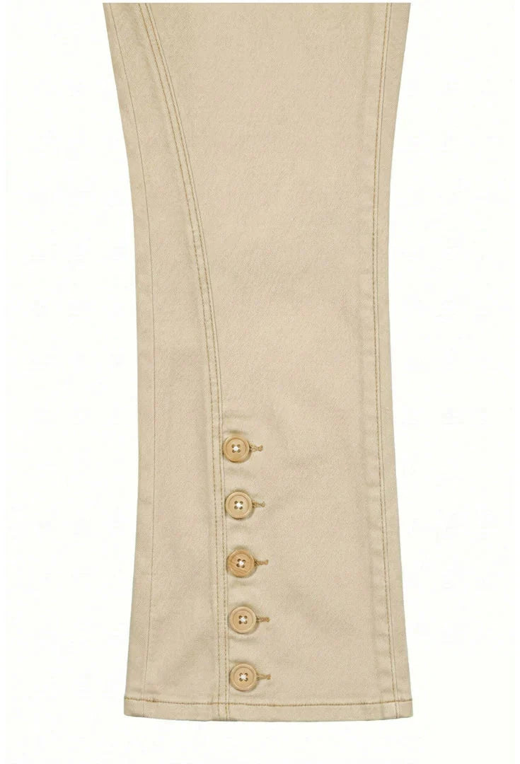 Ethyl Capri Button Crop - Ashley