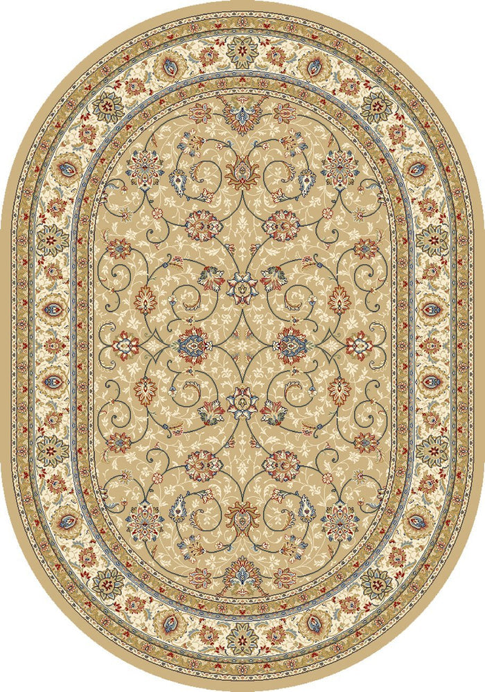 Dynamic Area Rugs Ancient Garden Area Rugs 57120-2464 Gold 100% Poly Belgium 13 Sizes