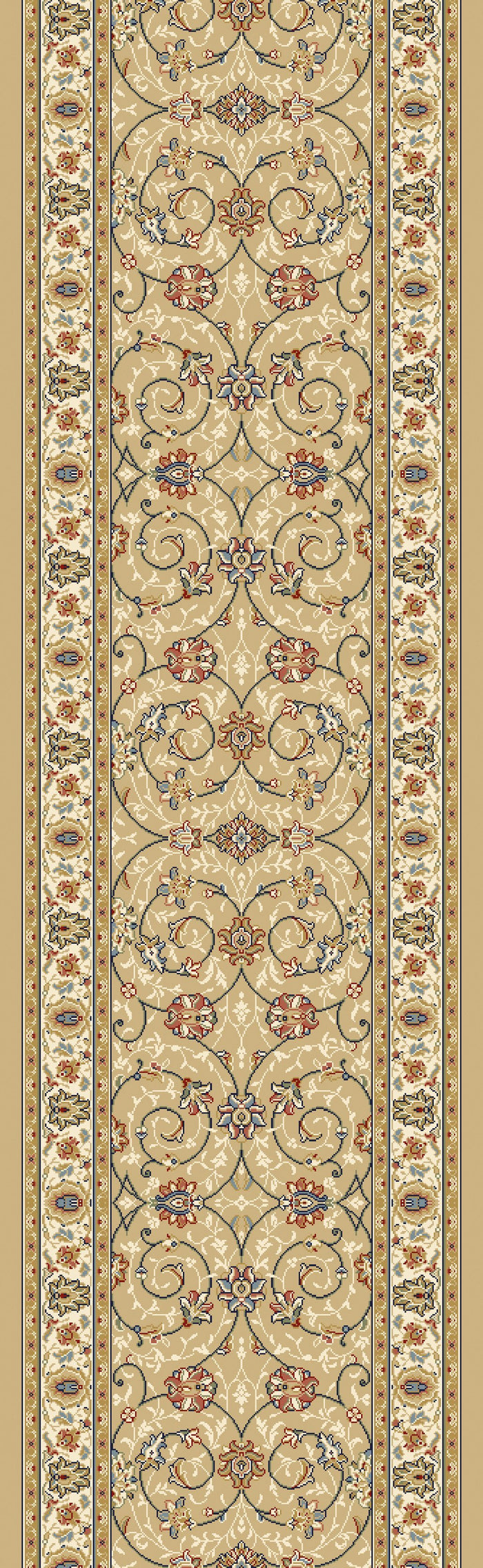 Dynamic Area Rugs Ancient Garden Area Rugs 57120-2464 Gold 100% Poly Belgium 13 Sizes