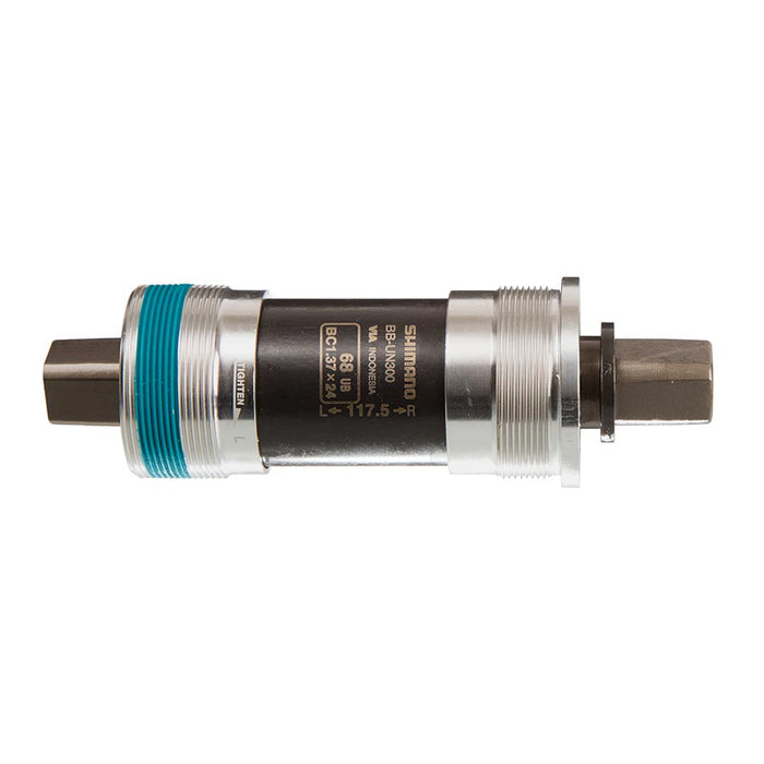 Shimano, BB-UN300 D-H, Square Taper BB, British, 68mm, : 115mm, Silver
