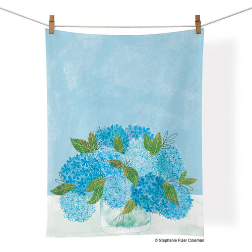 Blue Hydrangeas  | Cotton Tea Towel
