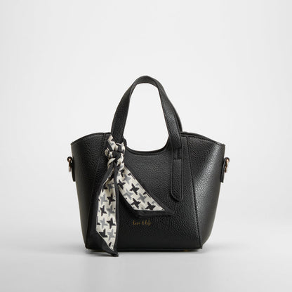 Bolso bandolera con pañuelo negro PICCOLA PIU