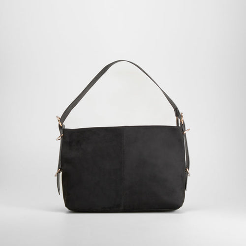 Bolso hombro efecto ante negro PICCOLA PIU