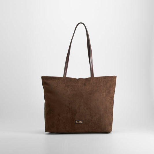 Bolso shopper marron asa larga PICCOLA PIU