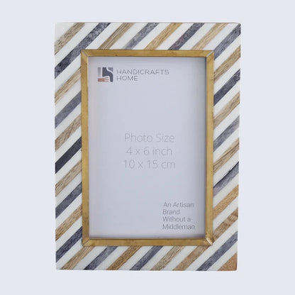 Handmade Bone Brass Inlay Picture Photo Frame 4x6 5x7 Tabletop Wall
