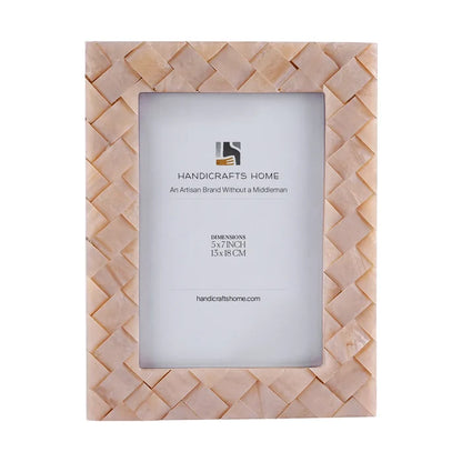 Handmade Braided pattern Resin Inlay Picture Frame- 4x6, 5x7, for tabletop or wall display