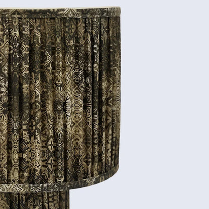 Brown Pleated Fabric Table Lamp in 15" - Cotton Lampshades